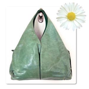 Jill Scott Green Genuine Leather Shoulder Bag
